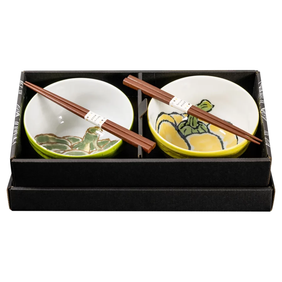 Etegami Yasai Gift Set for Two - Paprika & Pumpkin