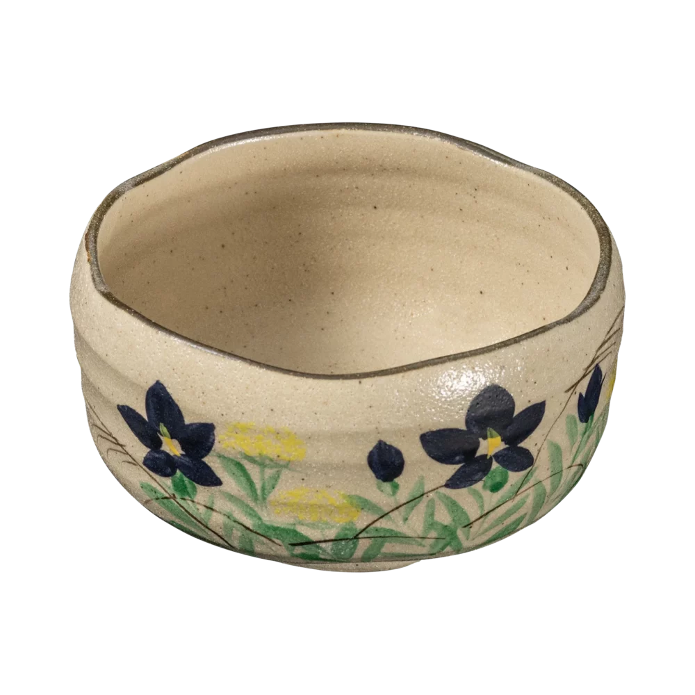 Hand Painted Matcha Bowl in Gift Set - Kikyo - Image 3