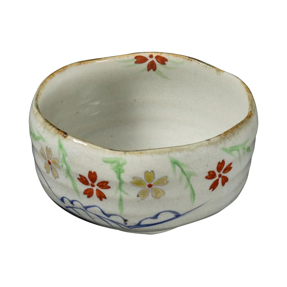 Hand Painted Matcha Bowl in Gift Set - Sakura No Zudol - Image 6