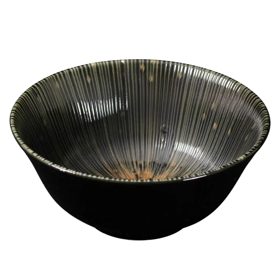 Kyo Sendan Bowls - Black - Donburi - 15 x 7cm