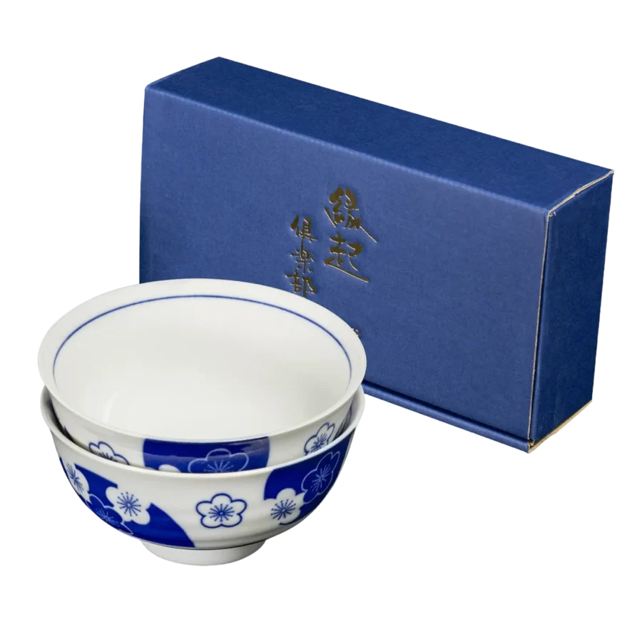 Fortune Plum Rice Bowl Gift Set for Two