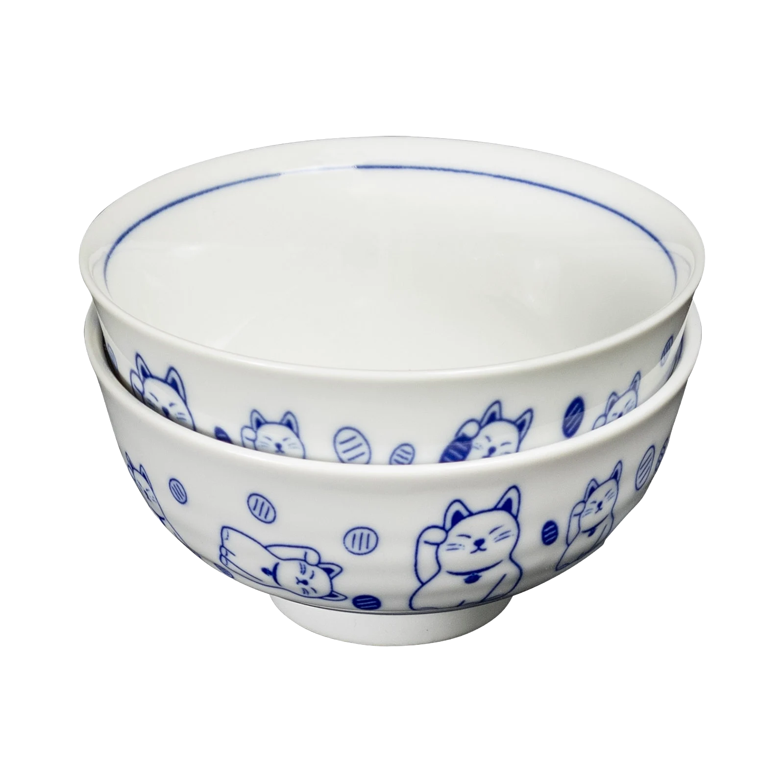 Lucky Cat Rice Bowl Gift Set for Two - Image 2