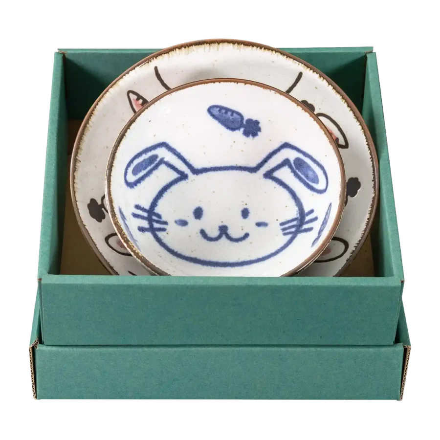 Hokkori Usagi Nesting Bowl Gift Set